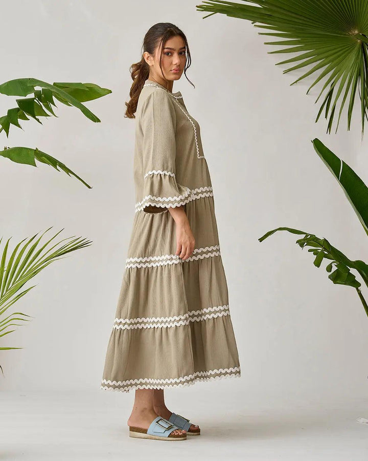 3 Layered Lace Midi Dress - Risate