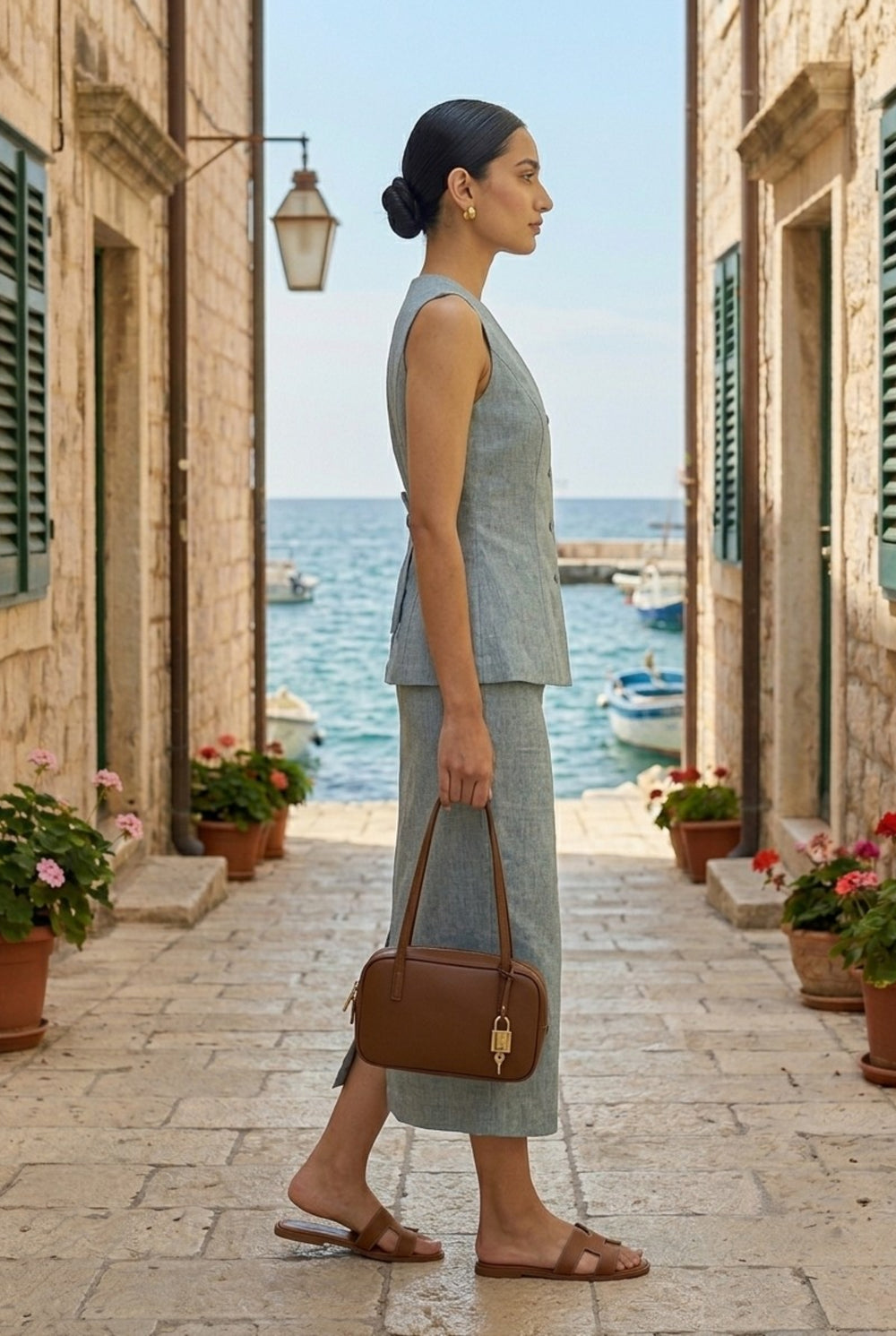 Adriana Tailored Waistcoat & Column Skirt Co-ord Set - Risate