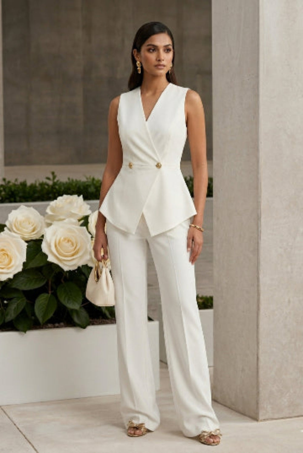 Aurelia Peplum Vest Co-ord Set - Risate