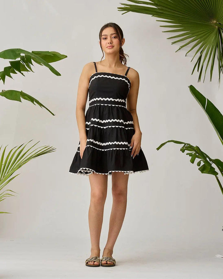 Blossom Triple Layer Lace Mini Dress - Risate