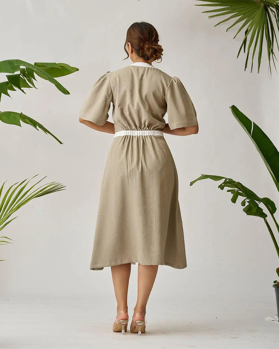Chic Harmony Two Tone Midi Dress - Risate