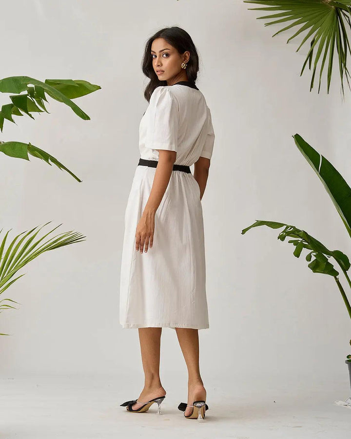 Chic Harmony Two Tone Midi Dress - Risate