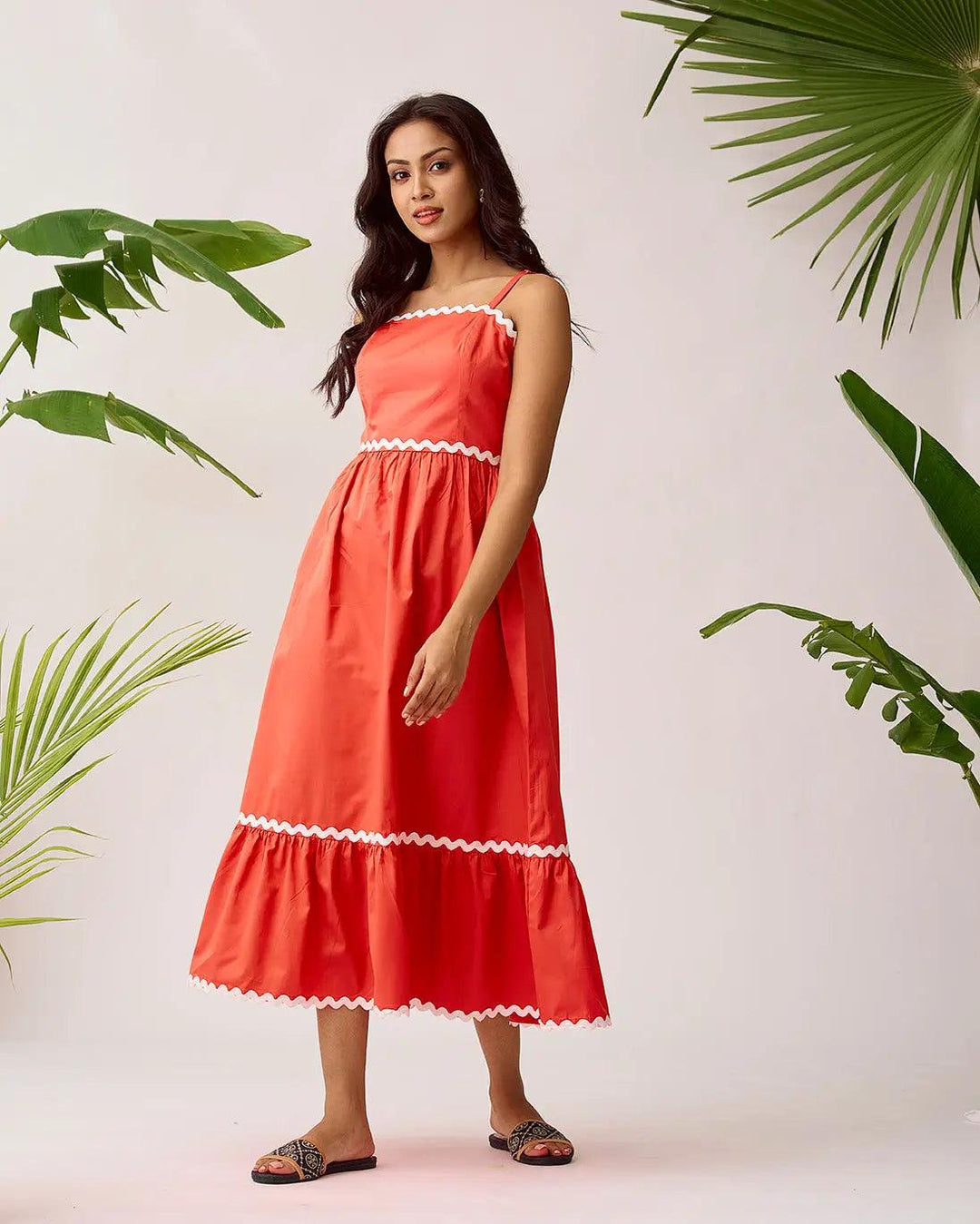Coastal Breeze Lace Overlay Cotton Dress - Risate