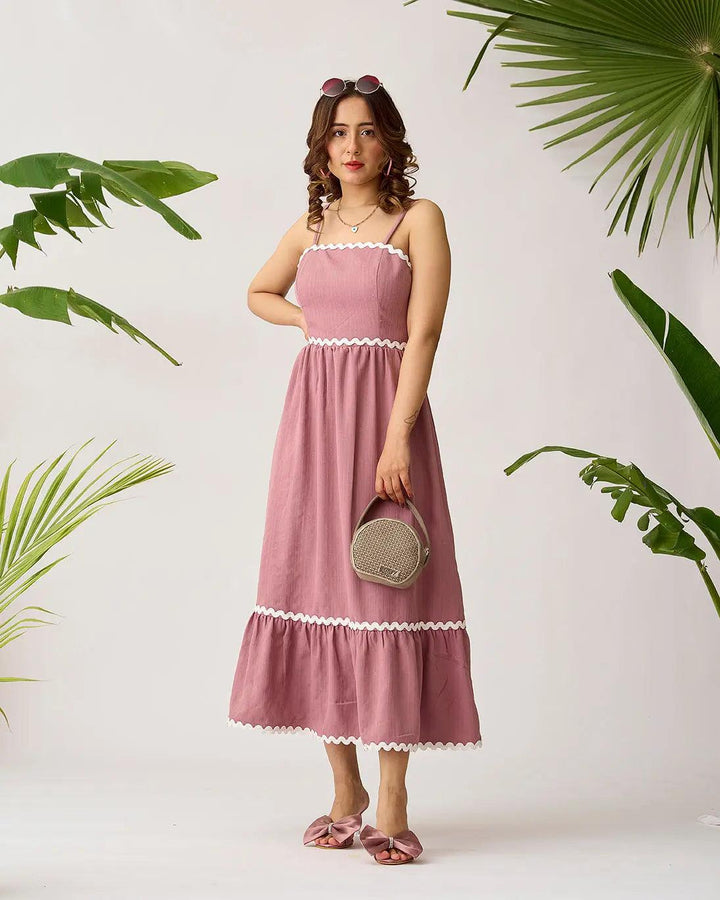 Coastal Breeze Lace Overlay Dress - Risate
