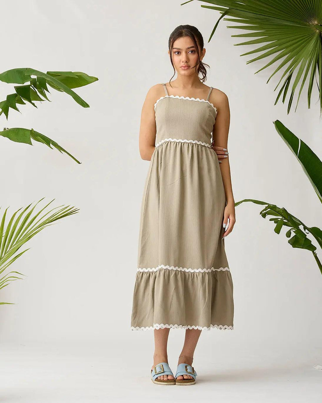 Coastal Breeze Lace Overlay Dress - Risate