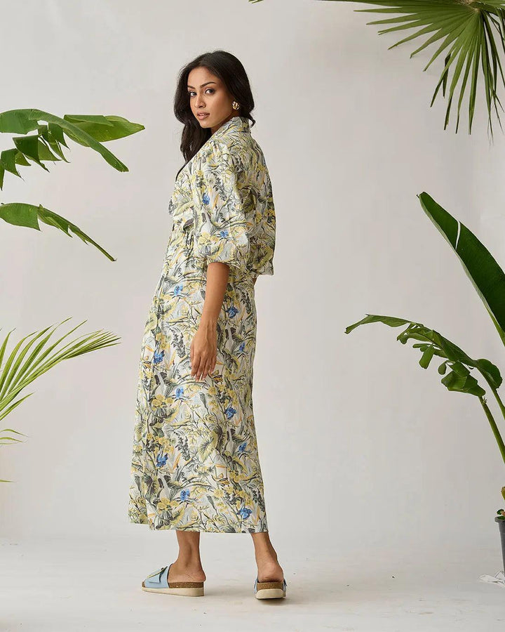 Coastal Breeze Linen Front Knot Dress - Risate