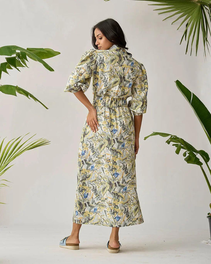 Coastal Breeze Linen Front Knot Dress - Risate