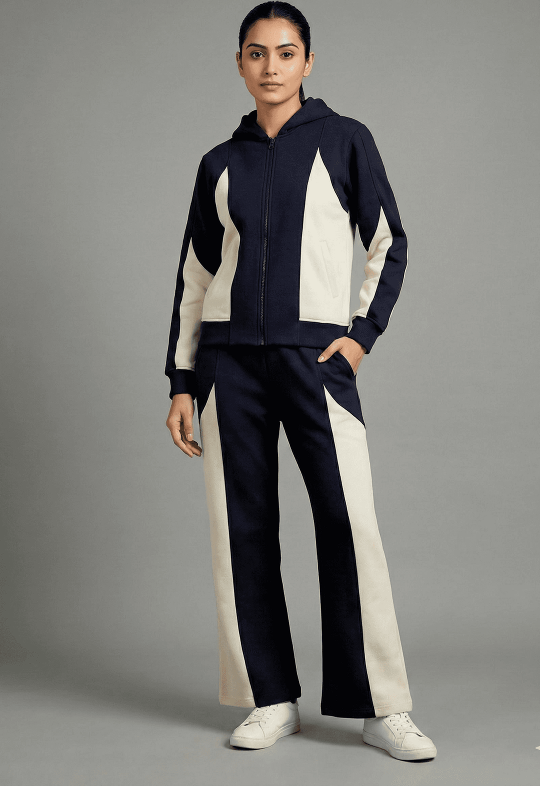 Contrast Panel Fleece Coord Set - Risate