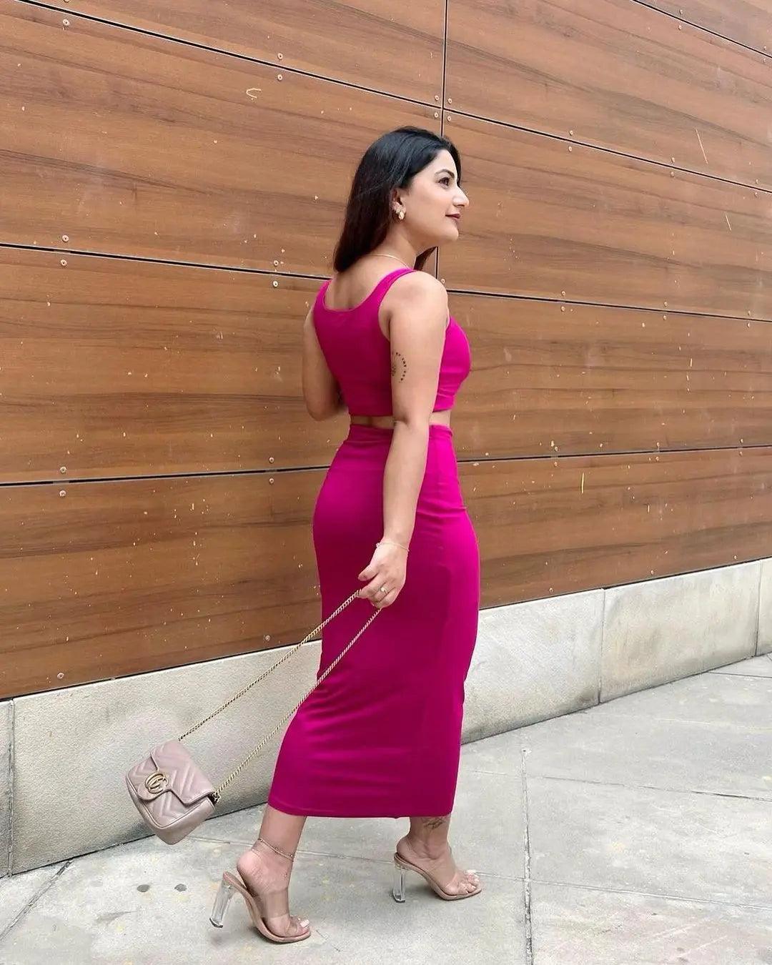 Crop Top and Skirt Co-ord Set - Risate