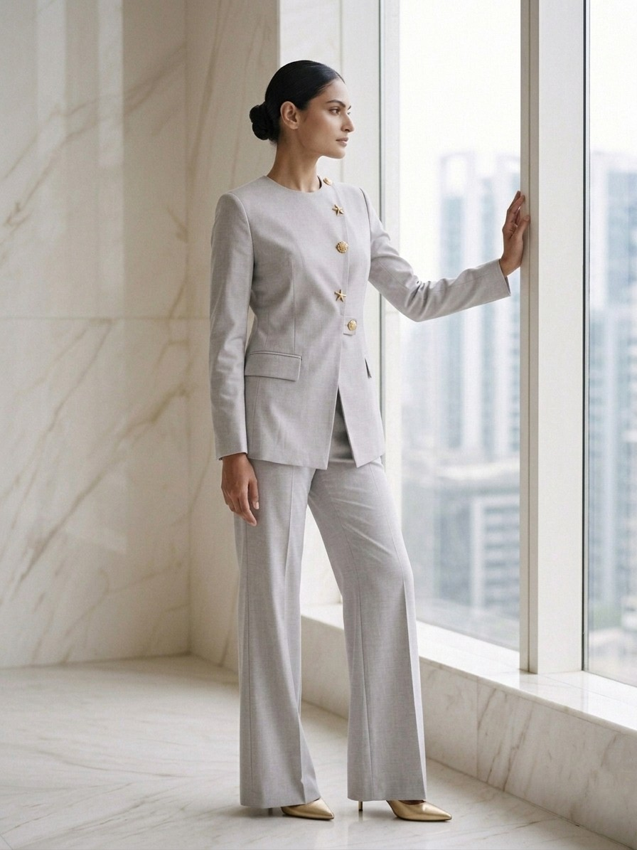 Executive Coastal-Pearl Grey Chic Co-ord - Risate