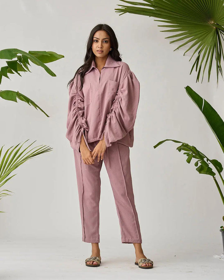 Flight Ready Gathered Sleeve Co-ord Set - Risate