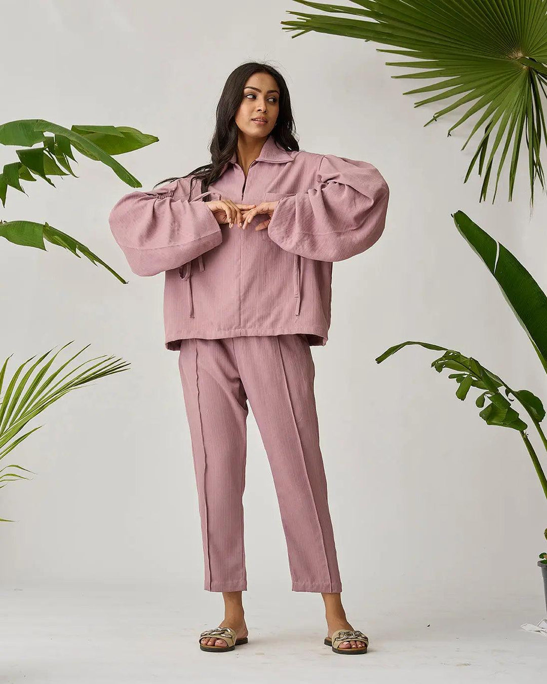 Flight Ready Gathered Sleeve Co-ord Set - Risate