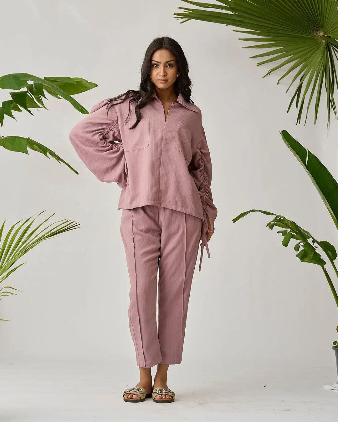 Flight Ready Gathered Sleeve Co-ord Set - Risate