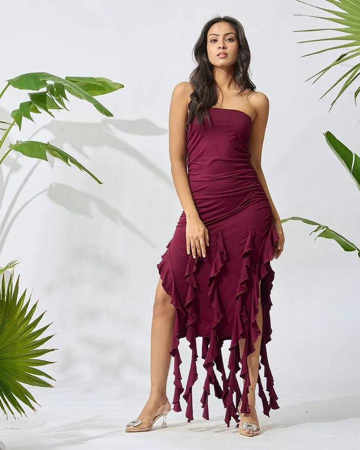 Fringe Delight Off-Shoulder Dress - Risate