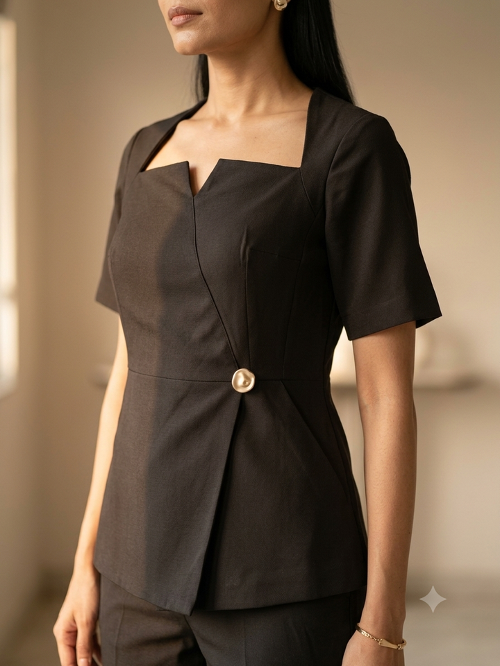 The Noir Sculpted Co-Ord Set