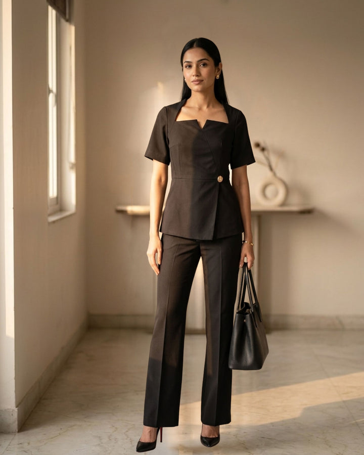 The Noir Sculpted Co-Ord Set
