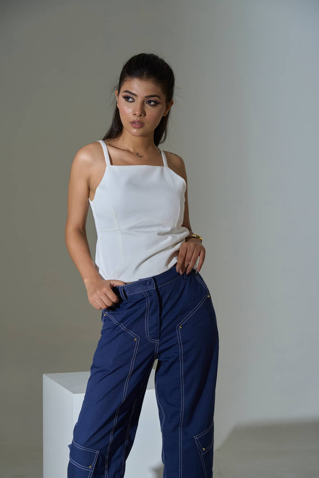 Ivory Bow-Back Cami Top - Risate