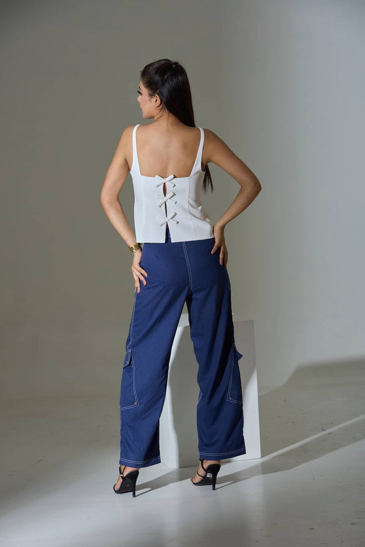 Ivory Bow-Back Cami Top - Risate
