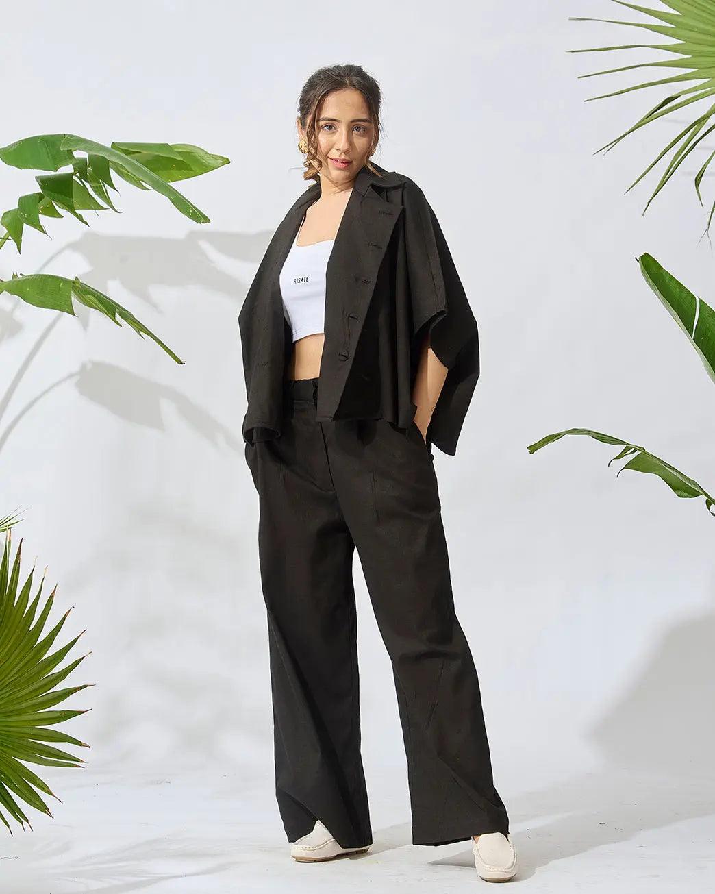 Jet Setter Comfort Linen Blend Co-ord Set - Risate