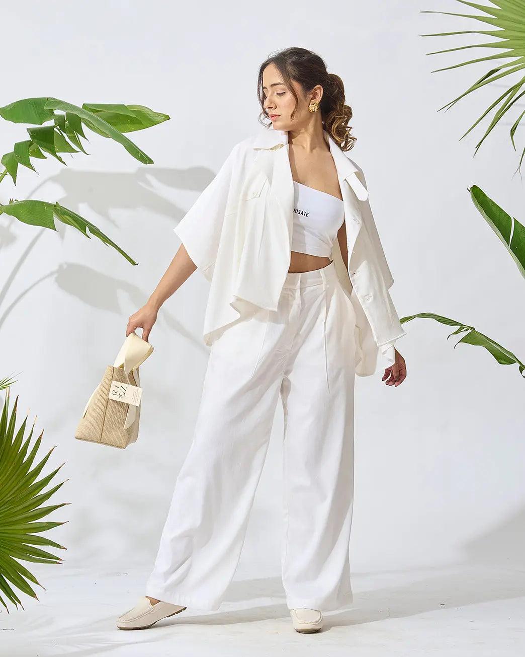 Jet Setter Comfort Linen Blend Co-ord Set - Risate