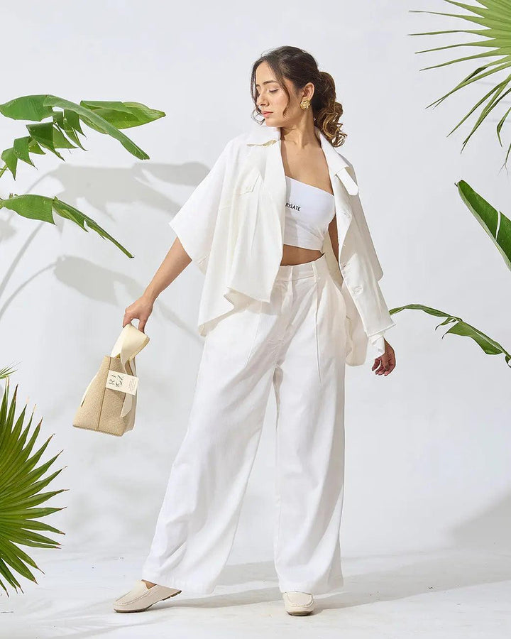 Jet Setter Comfort Linen Blend Co-ord Set - Risate