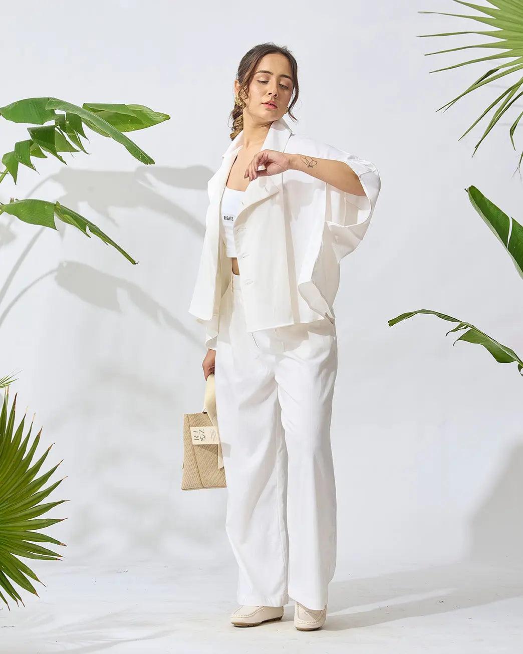 Jet Setter Comfort Linen Blend Co-ord Set - Risate