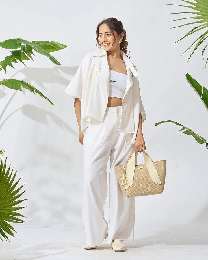 Jet Setter Comfort Linen Blend Co-ord Set - Risate