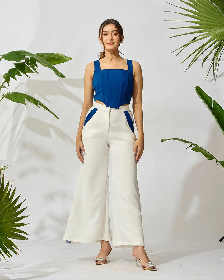 Pure Bliss White Flare Trousers - Risate