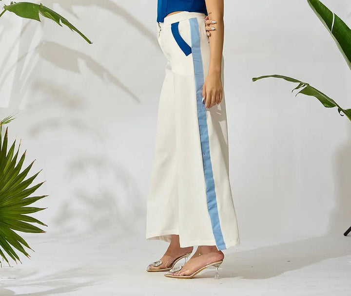 Pure Bliss White Flare Trousers - Risate