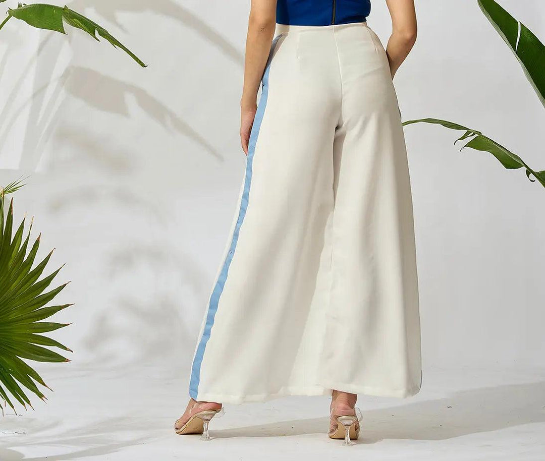Pure Bliss White Flare Trousers - Risate