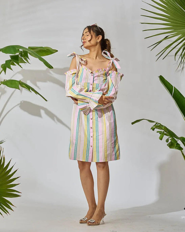 Rainbow Ribbon Mini Dress - Risate