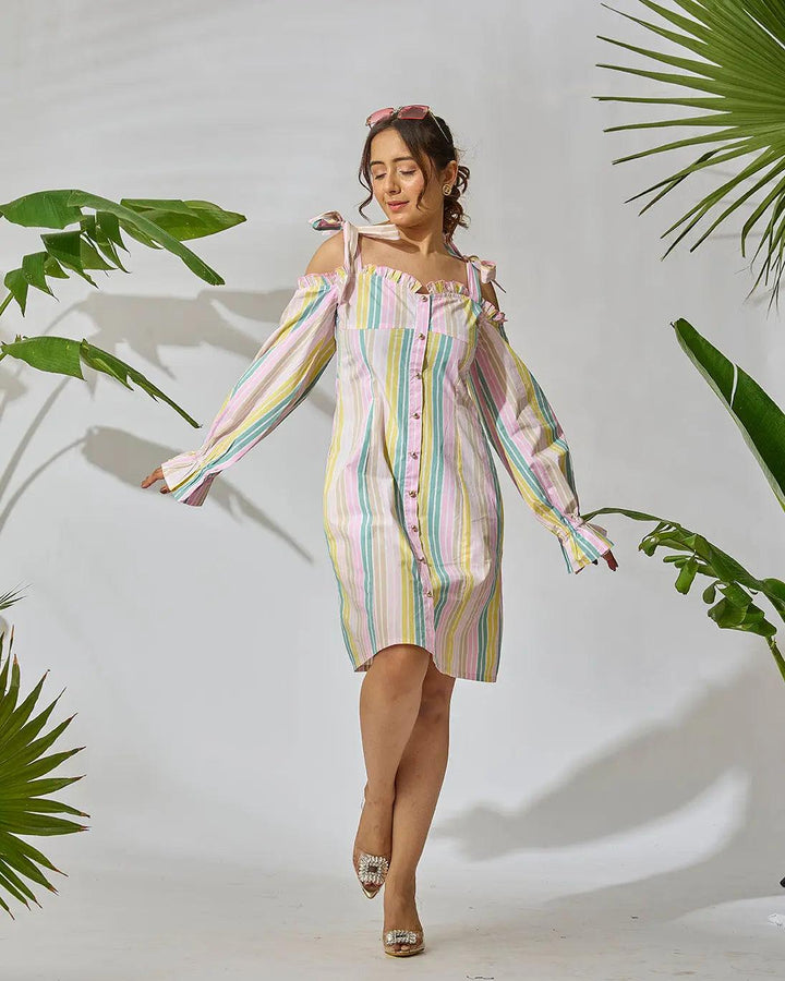 Rainbow Ribbon Mini Dress - Risate