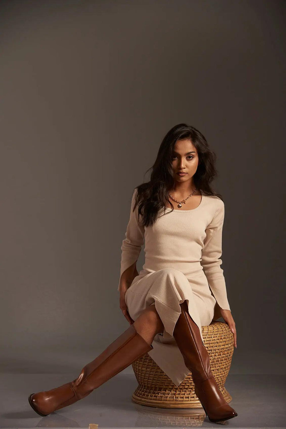 Scoop Neck Bodycon Dress - Risate