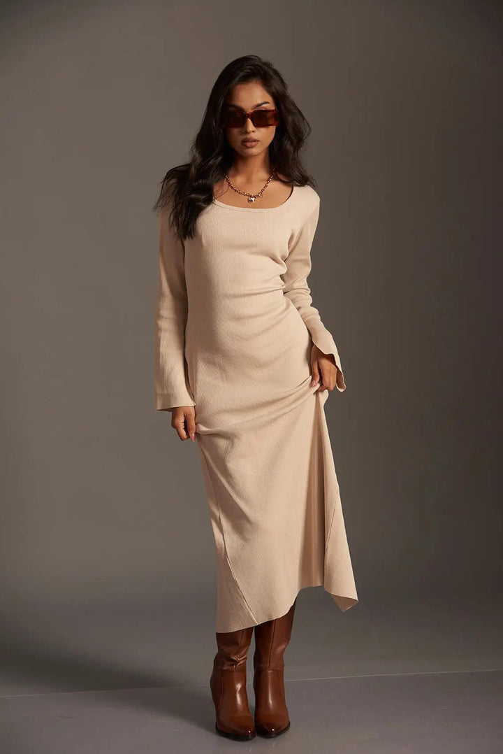 Scoop Neck Bodycon Dress - Risate