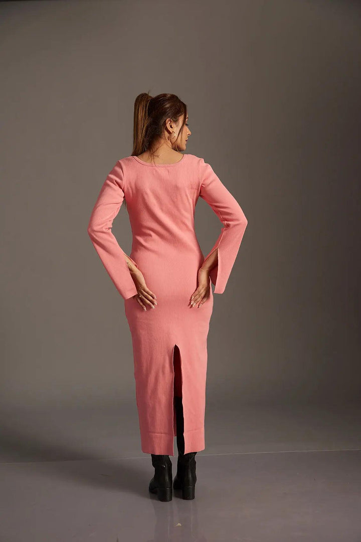 Scoop Neck Bodycon Dress - Risate