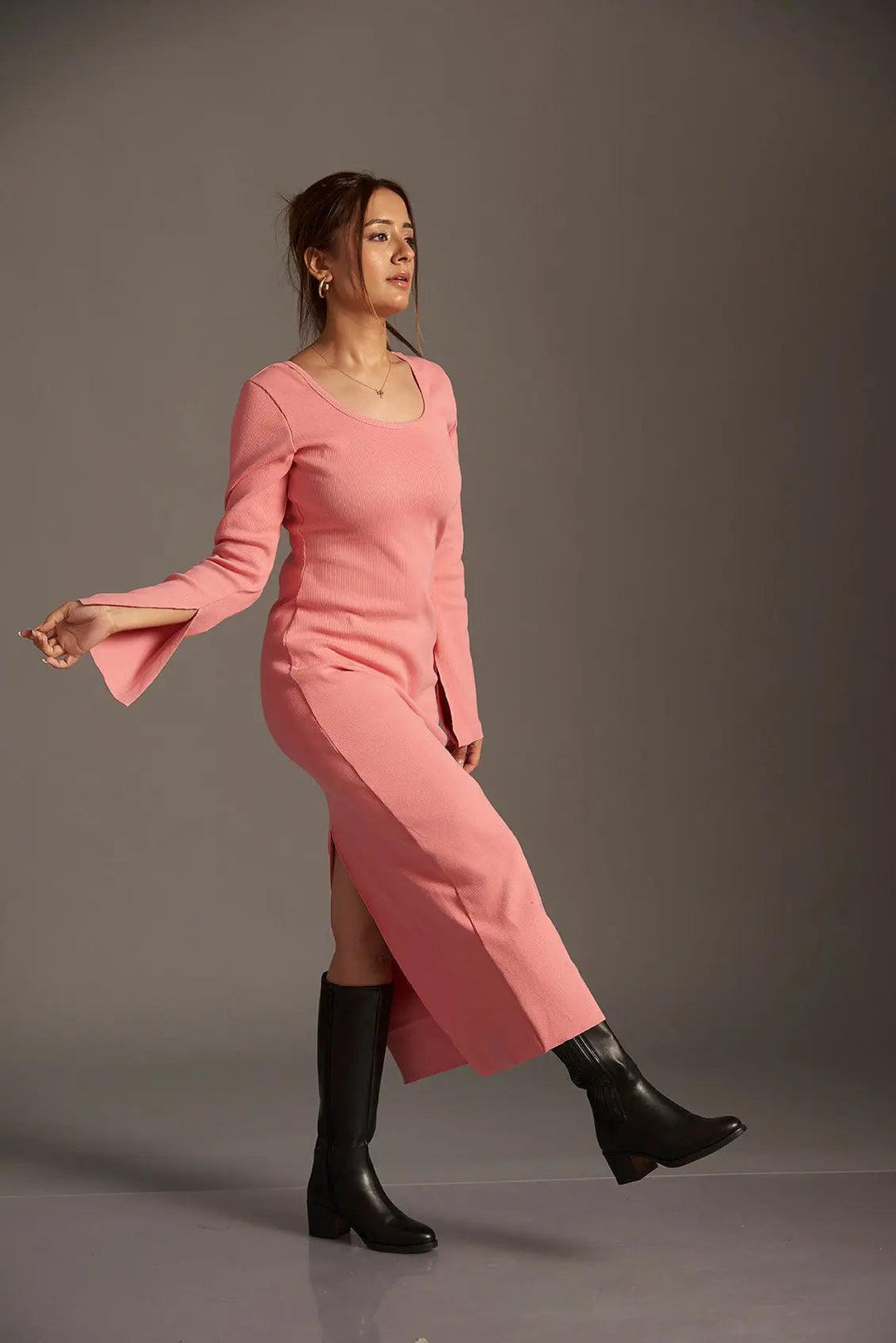 Scoop Neck Bodycon Dress - Risate