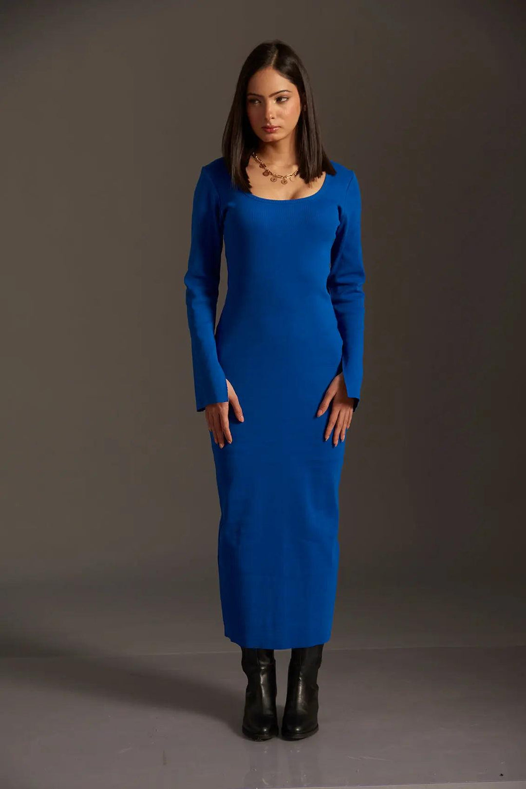 Scoop Neck Bodycon Dress - Risate
