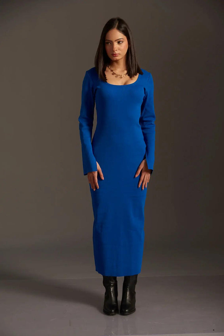 Scoop Neck Bodycon Dress - Risate