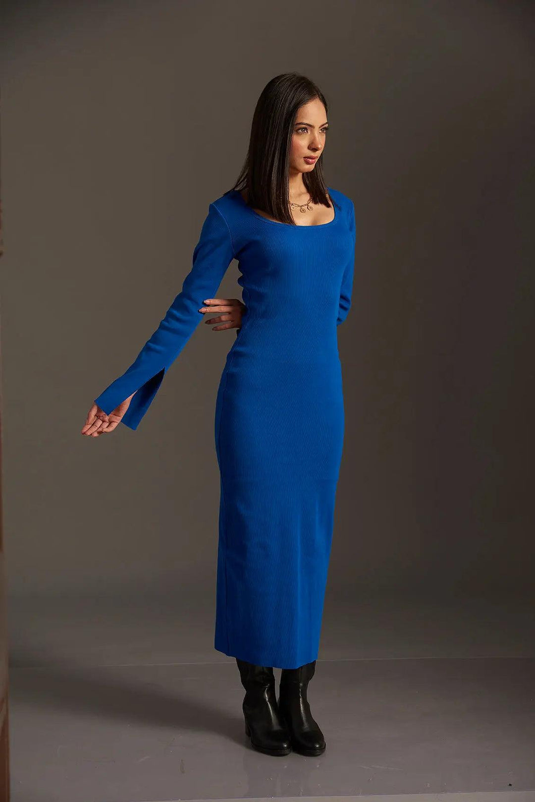 Scoop Neck Bodycon Dress - Risate
