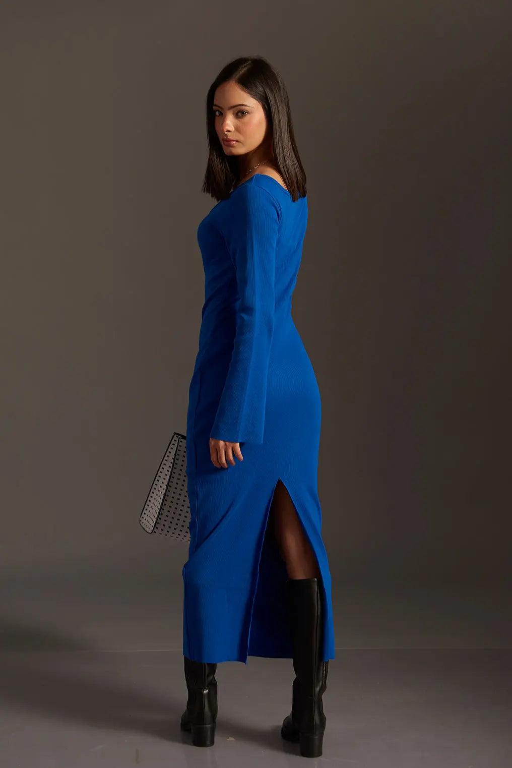 Scoop Neck Bodycon Dress - Risate