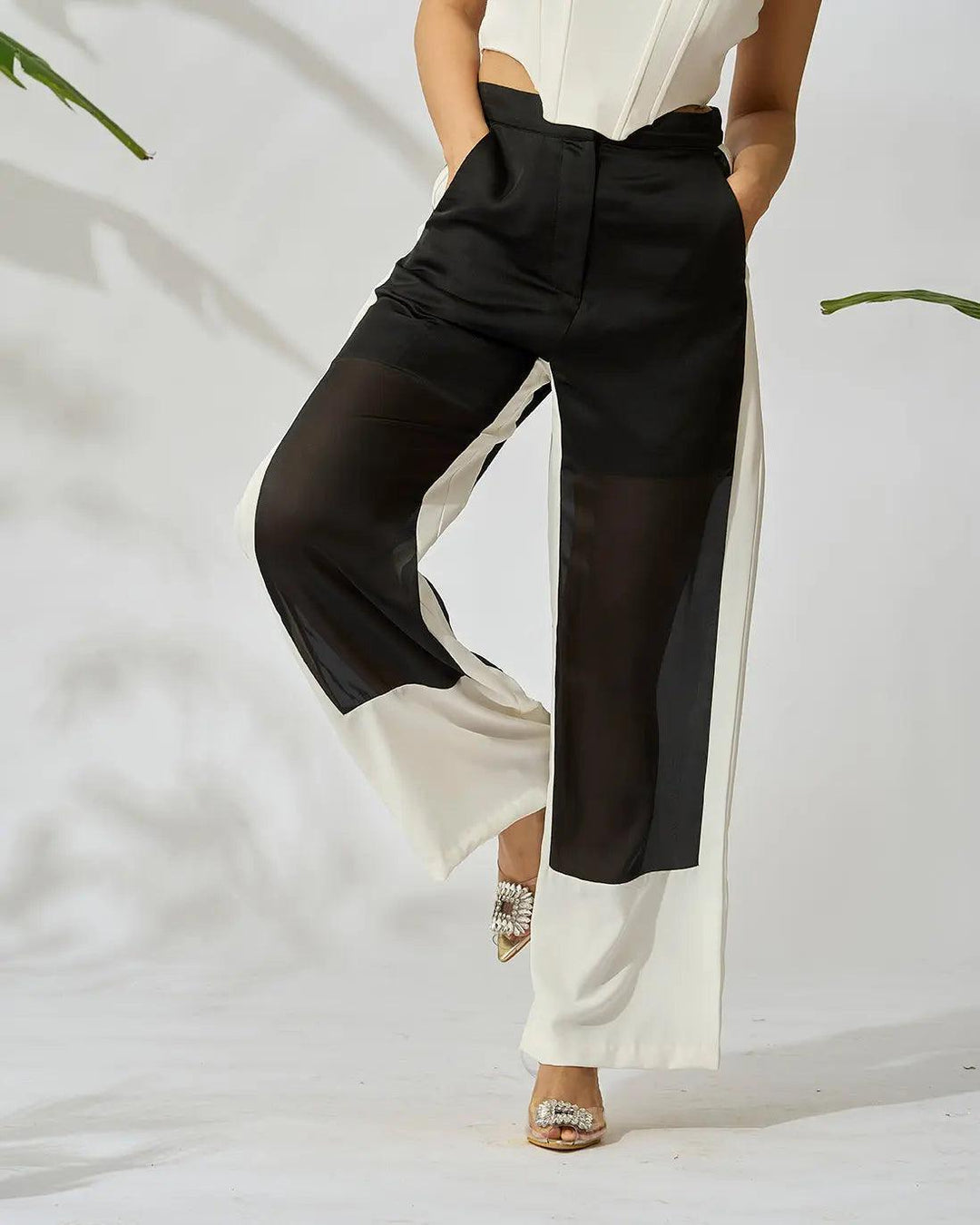 Sheer Elegance Straight Leg Pants - Risate