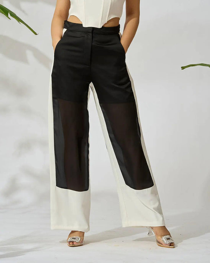 Sheer Elegance Straight Leg Pants - Risate