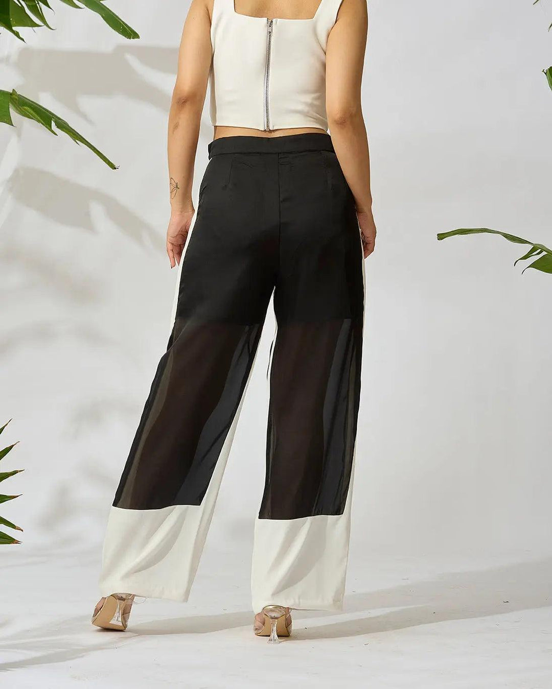 Sheer Elegance Straight Leg Pants - Risate