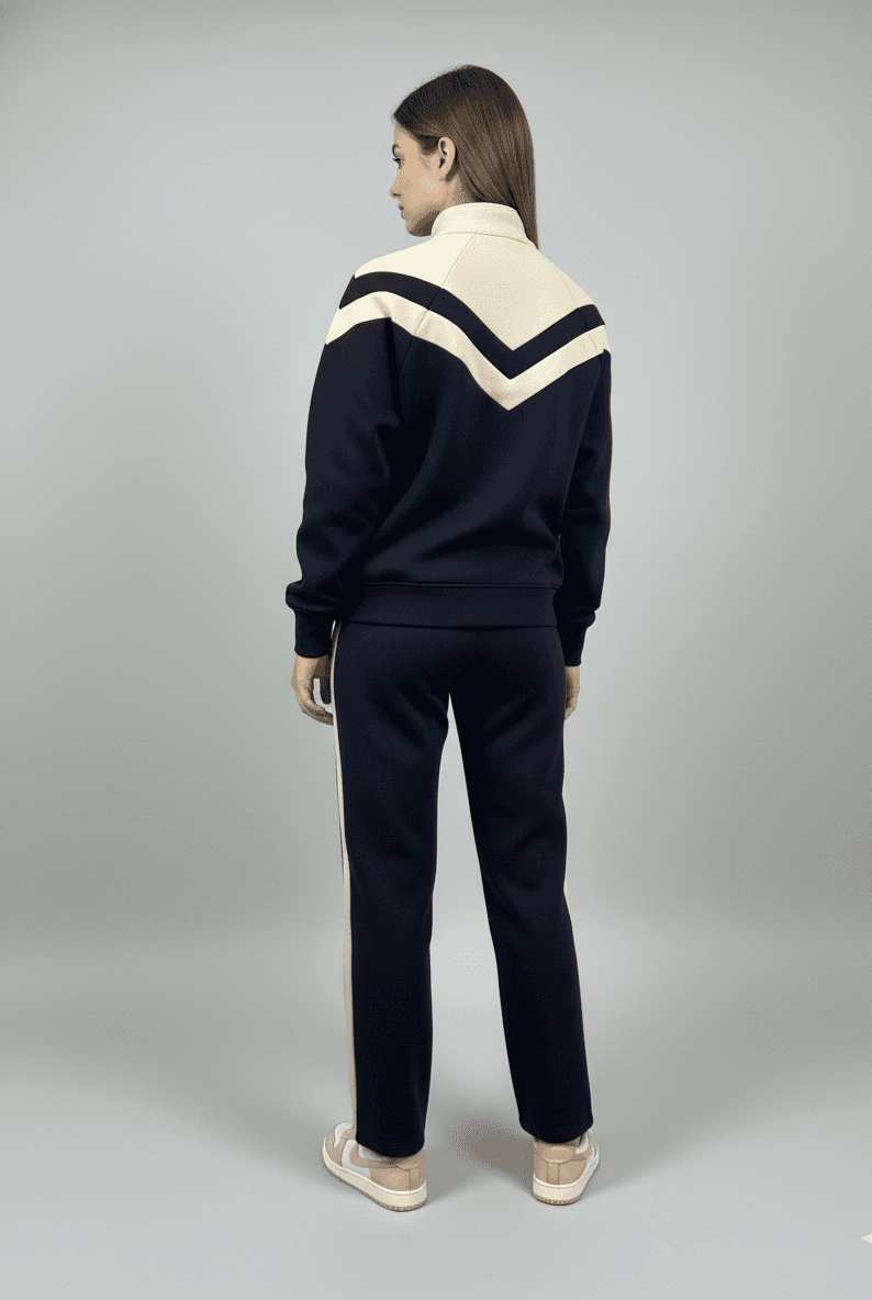 THE HERITAGE V-BLOCK FLEECE CO-ORD SET - Risate
