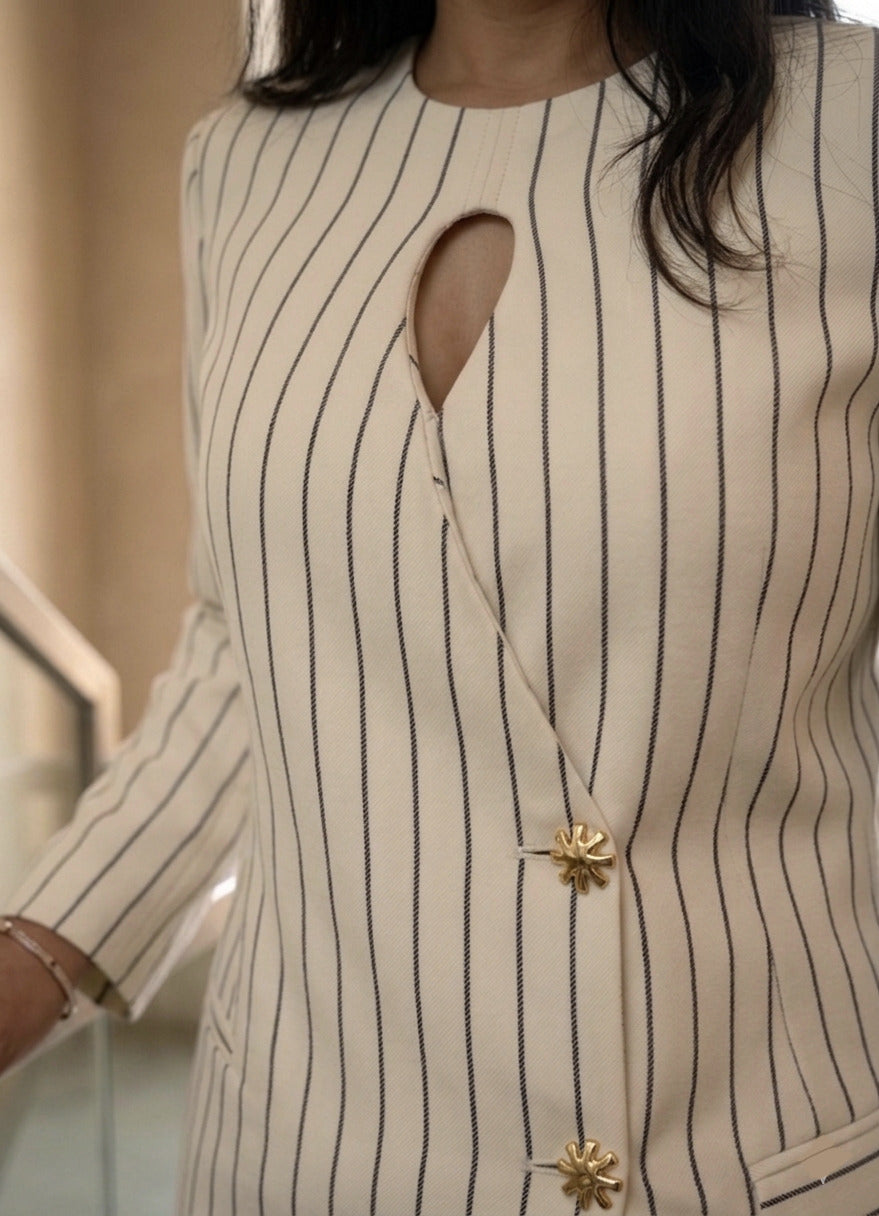 The Clara Pinstripe Tailored Suiting Set - Risate