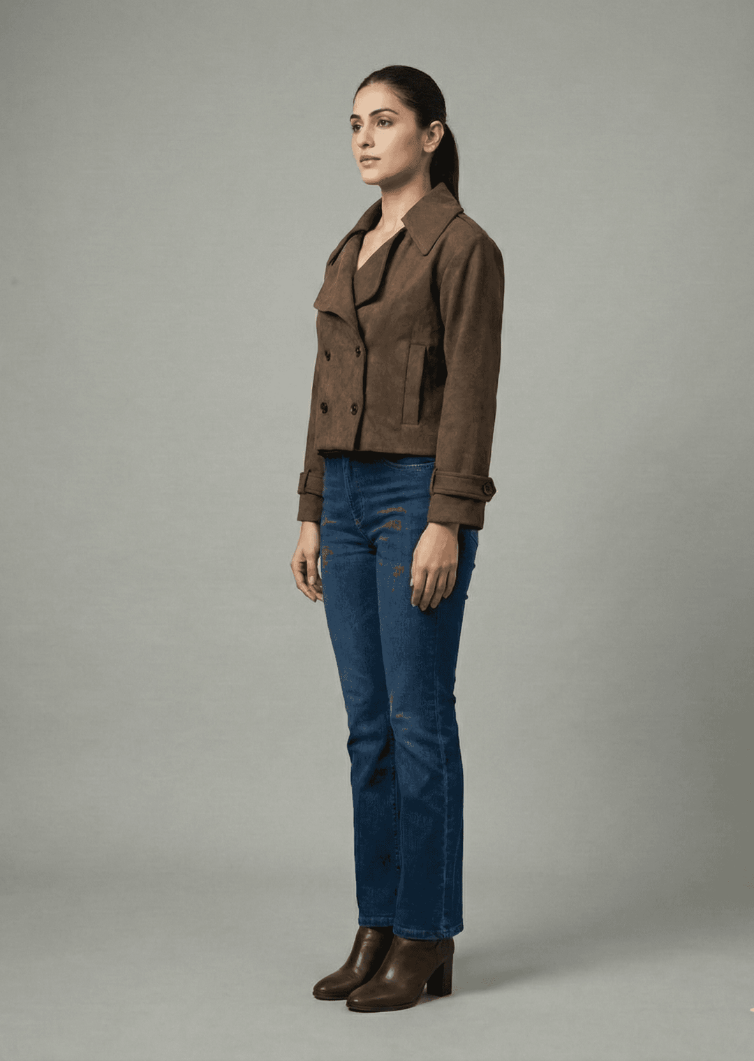 The Cocoa Faux Suede Leather Jacket - Risate