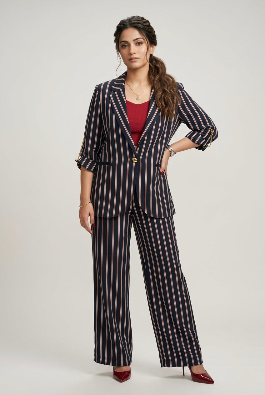 The Milanese Pinstripe Co-ord Set - Risate