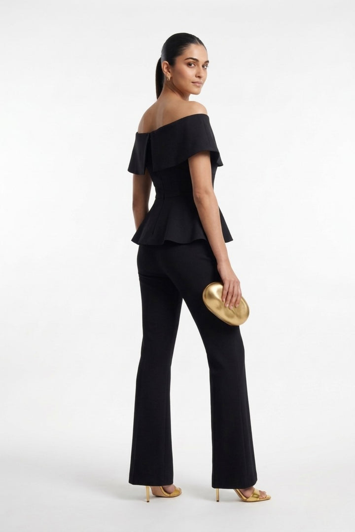 The Mireille Off-Shoulder Peplum Coord Set - Risate