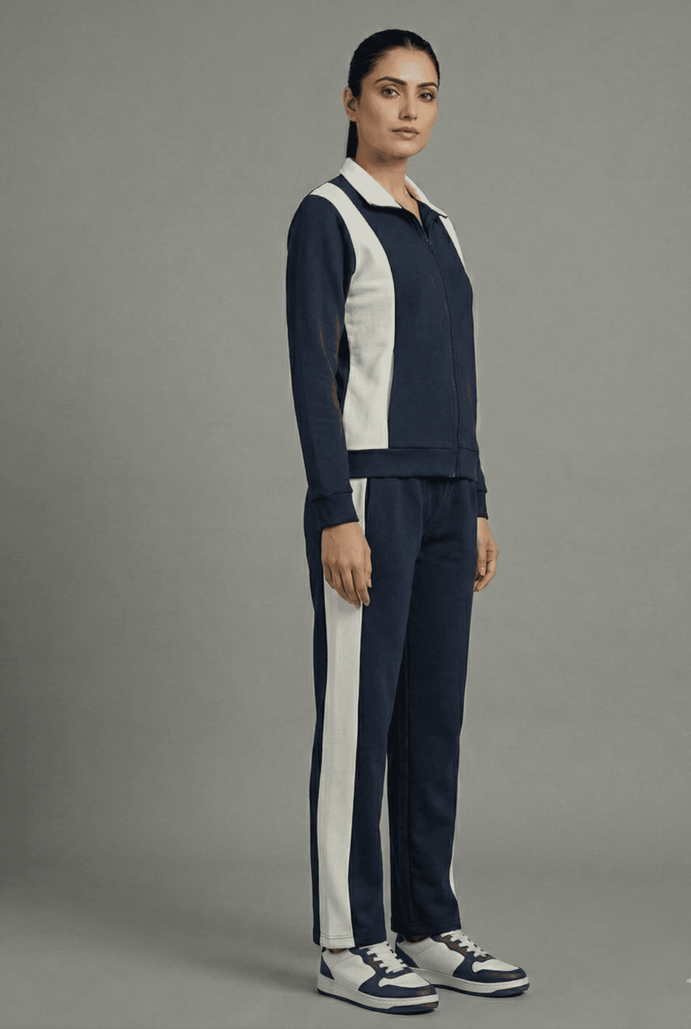 The Navy Luxe Contrast Co-ord Set - Risate