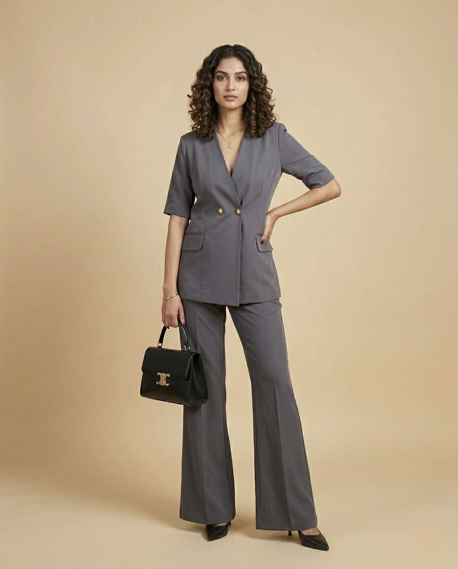 The Regent Double-Breasted Power Suit Co-ord Set - Risate